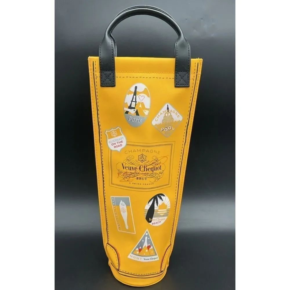 Veuve Clicquot Champagne Travel Bag Insulated Carry Case Leather Handles 750 ML